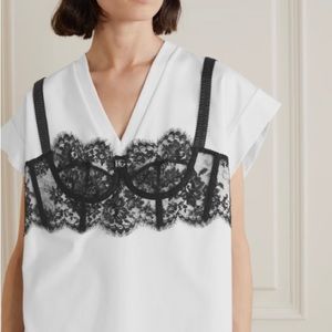 Brand New NEVER WORN D&G lace bra print T-shirt